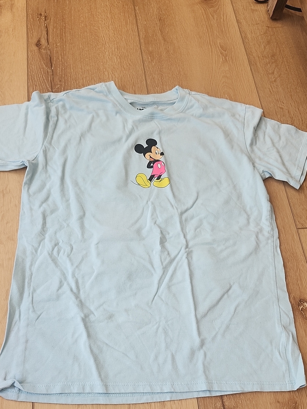 Light Blue Mickey Graphic Tee, Womens Medium